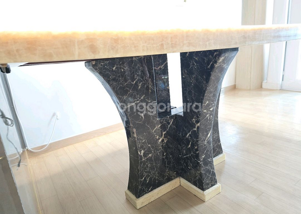 본톤(bonton) 대리석 4인 식탁+의자4개--2