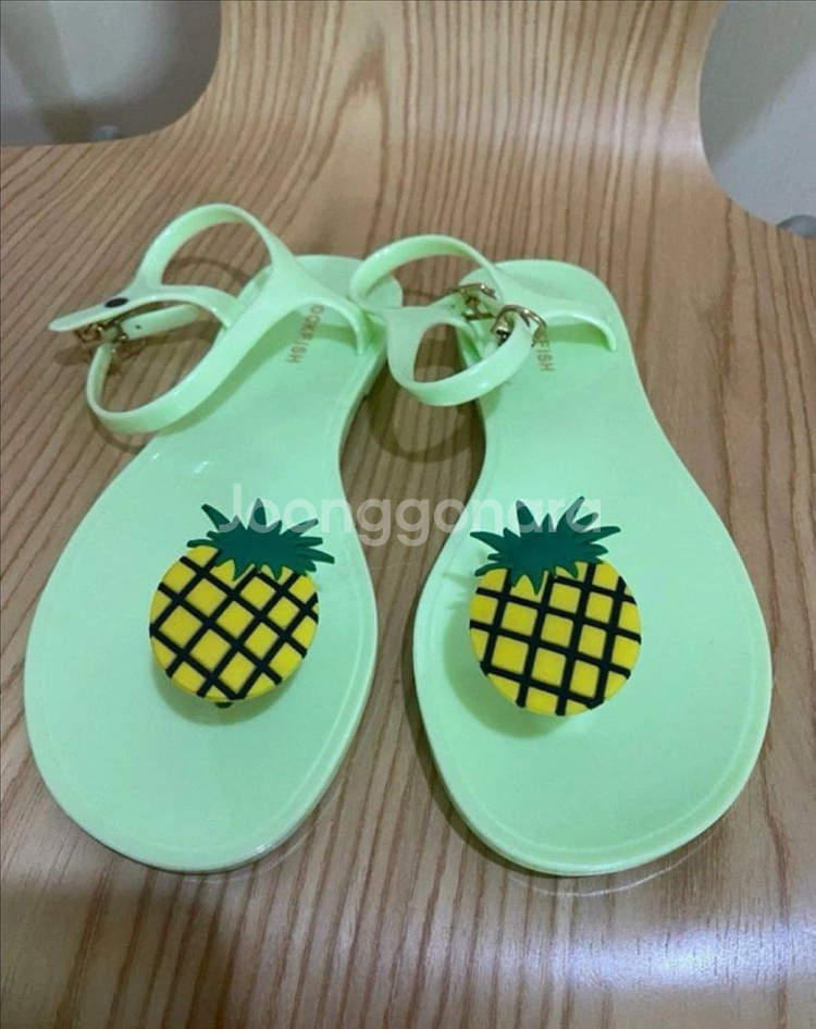 [미사용]여성 락피쉬 파인애플 젤리 샌들--0