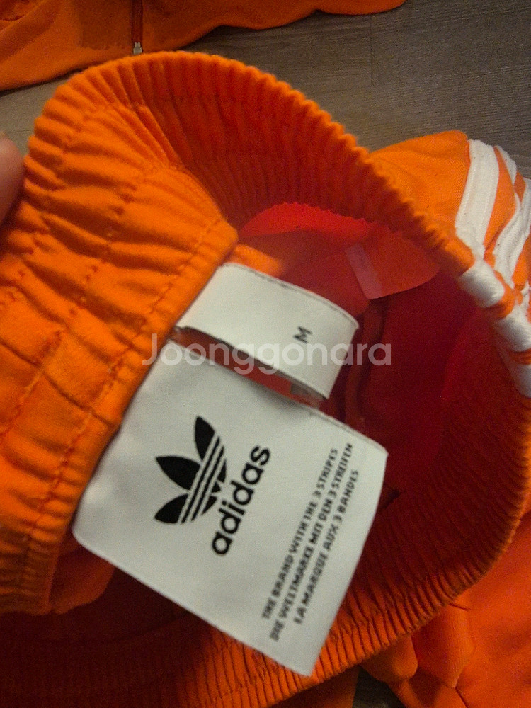 아디다스 파이어버드 트랙탑 오렌지 져지L+팬츠M 세트--9