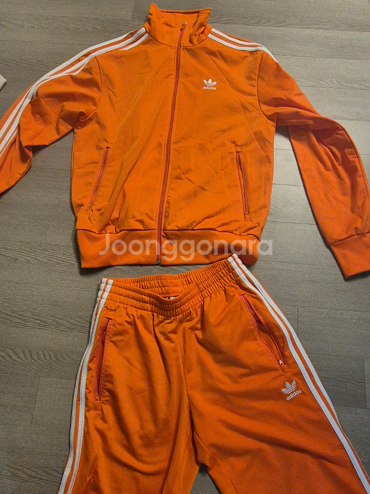 아디다스 파이어버드 트랙탑 오렌지 져지L+팬츠M 세트--7