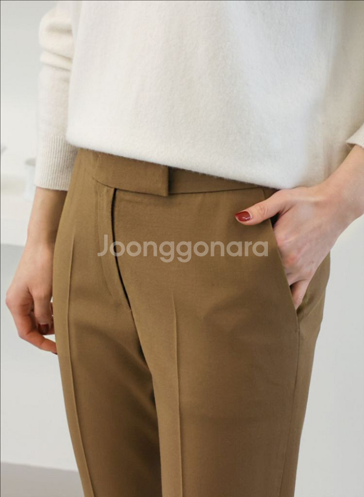 새상품) 몽또또 FW 크롭 팬츠 울 슬랙스 바지 정장--3