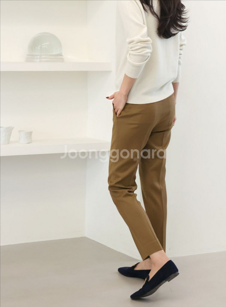 새상품) 몽또또 FW 크롭 팬츠 울 슬랙스 바지 정장--2