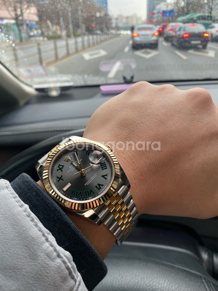 (정품) 롤렉스 데이저스트 콤비 윔블던 41미리 신형--6