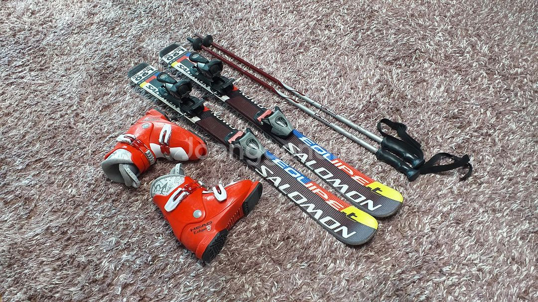 아동용 스키 세트(스키90cm,부츠190-195mm)--1