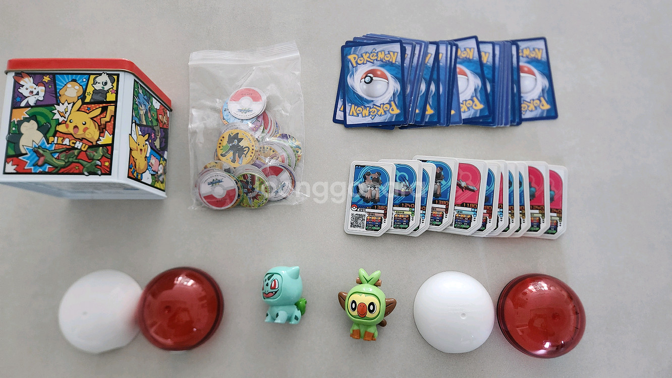 포켓몬 세트 일괄(몬스터볼,피규어,카드,딱지,게임칩,틴--0