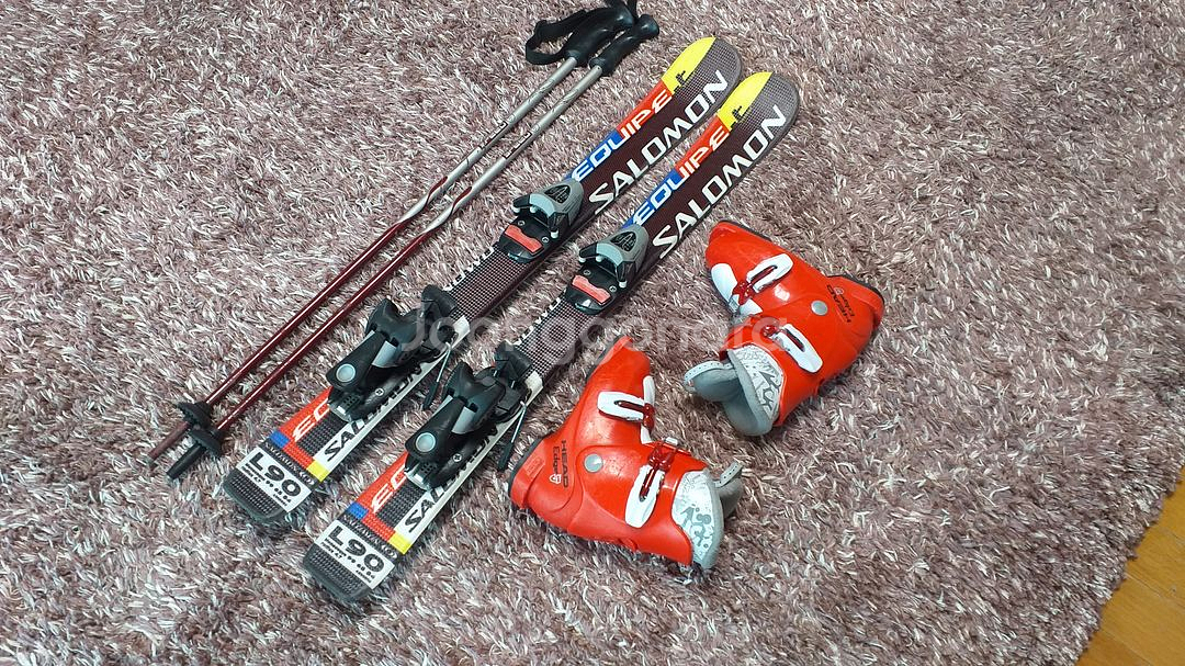 아동용 스키 세트(스키90cm,부츠190-195mm)--3