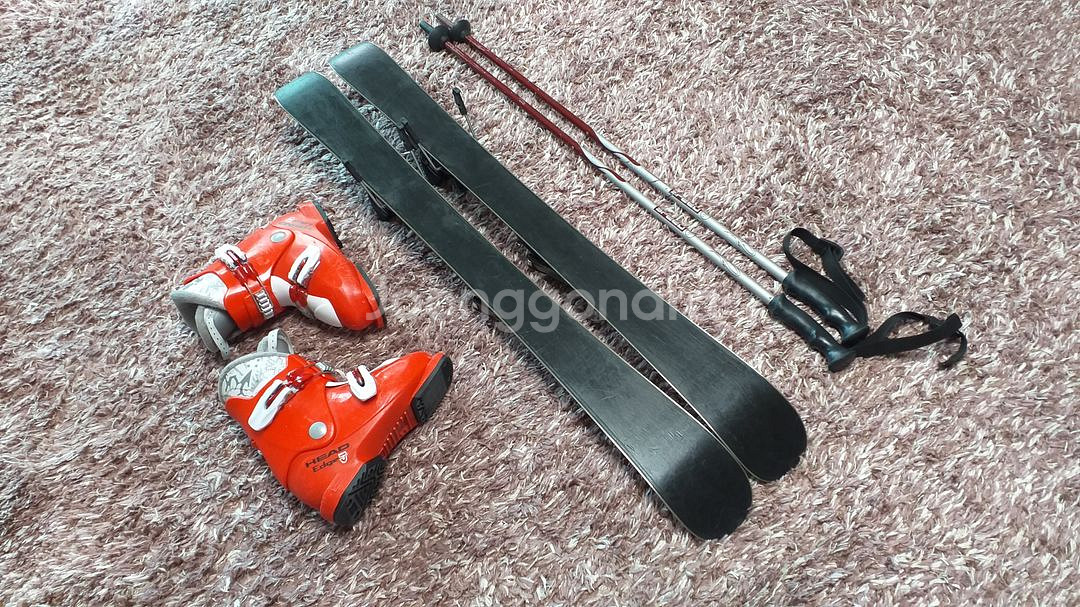 아동용 스키 세트(스키90cm,부츠190-195mm)--6