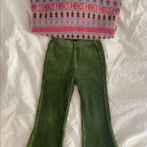 꽁떼레베 맨투맨 골지팬츠