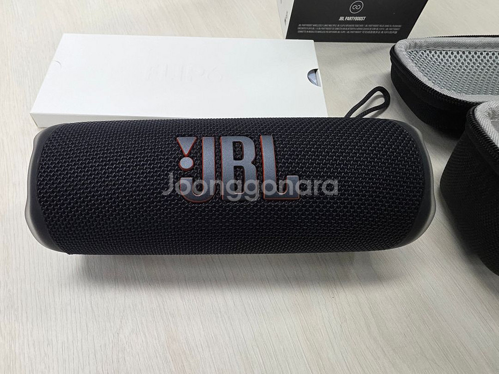 (1회 사용) JBL 플립6 풀박스 + 케이스--1