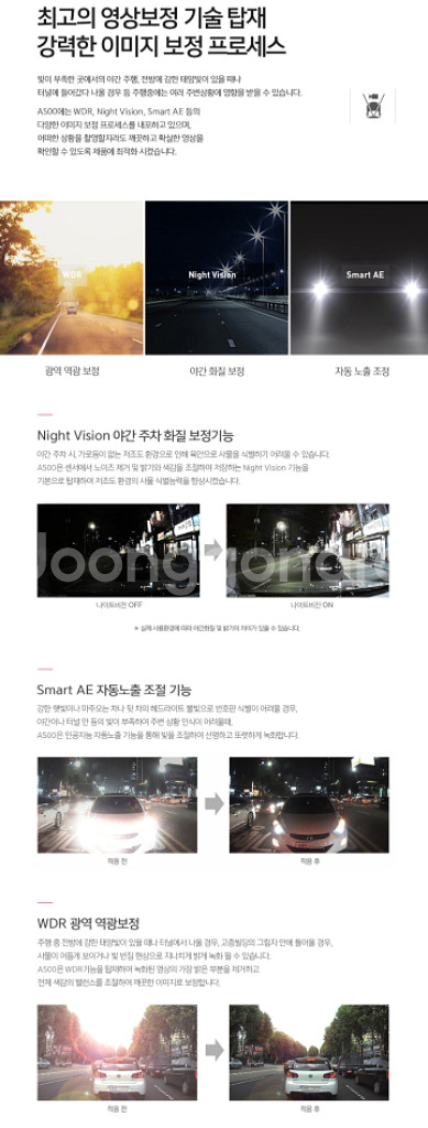 [특가] 아이나비 A500 블랙박스 셋트 (2채널)--4