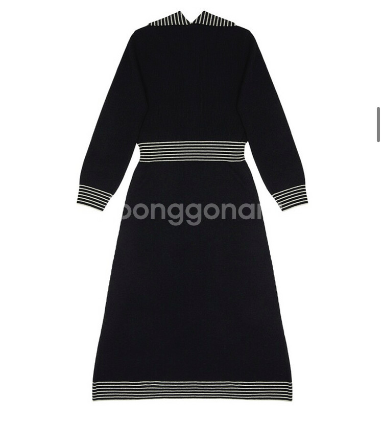 잉크 세일러 칼라 니트 원피스 블랙 S--2