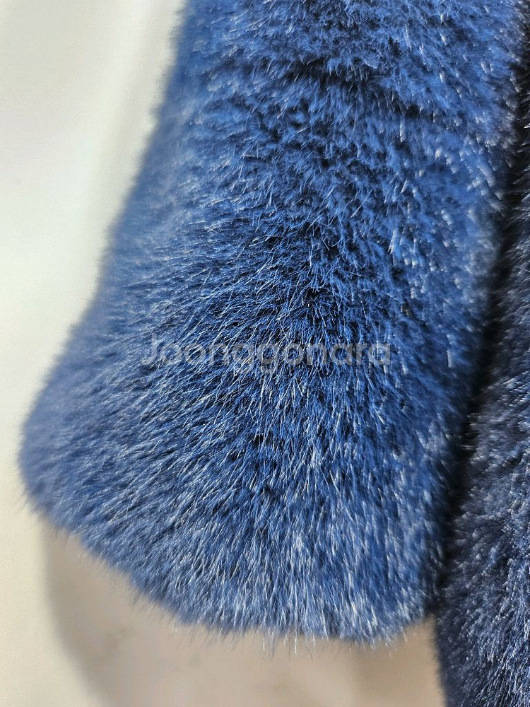 블루 후드 에코퍼 숏코트 55--7