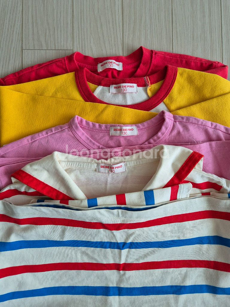 베베드피노 긴팔 티셔츠 130사이즈 4종 일괄(택포가)--0