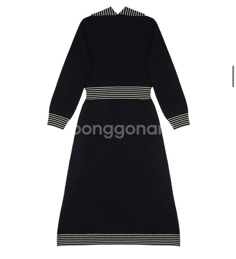 잉크 세일러 칼라 니트 원피스 블랙 S--10