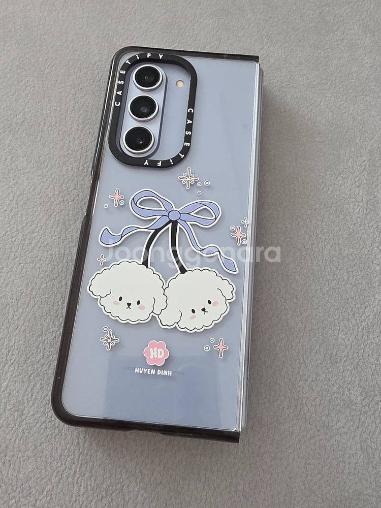 갤럭시Z 폴드5 케이스티파이 케이스 강아지 투명케이스--2