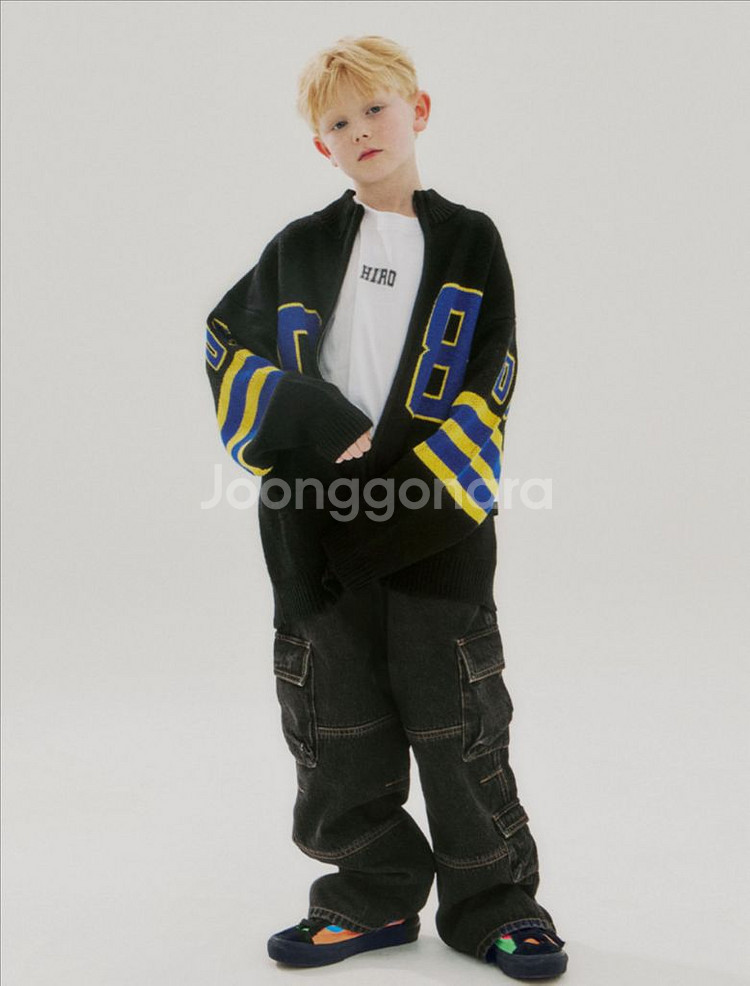 히로 하이넥 니트집업 140사이즈(새상품)--1