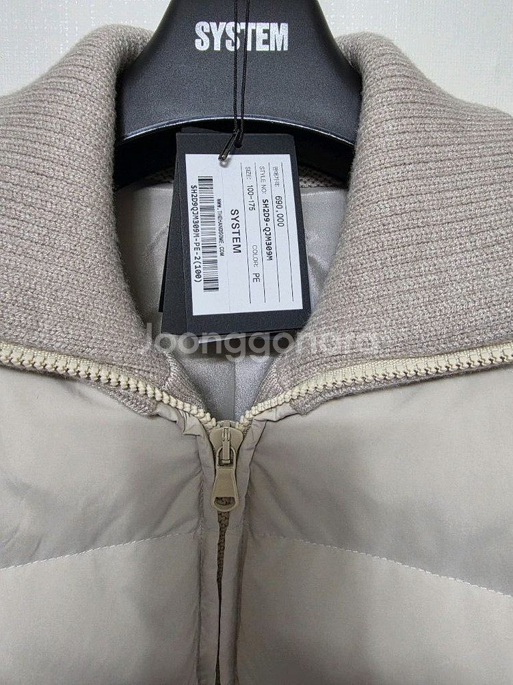 <새상품>시스템옴므 23FW 하이넥 구스 니트 패딩 100--4