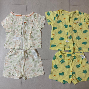 에뜨와 및 오가닉맘 반팔 내의 80사이즈(12M) 일괄