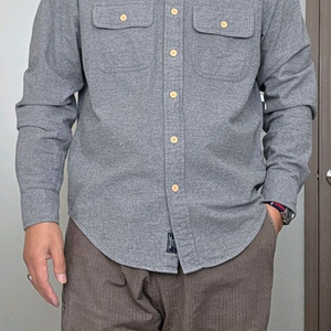 아베크롬비 몰스킨 롱슬리브 워커셔츠자켓 그레이칼라 (L