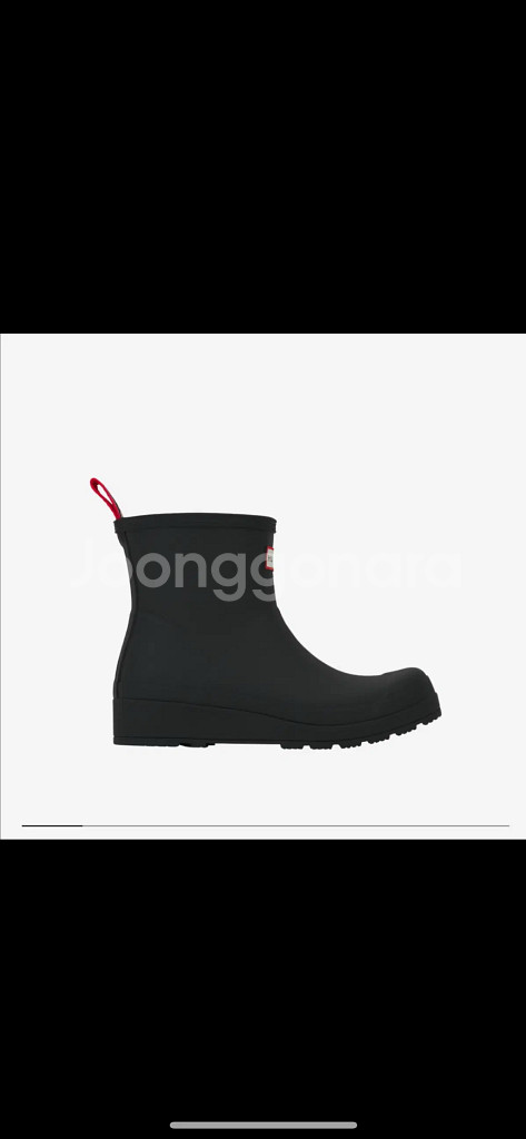 헌터 플레이 쇼트 레인부츠 블랙 uk4--0