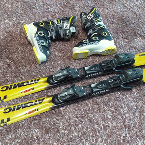 아토믹 숏스키 세트(스키120cm,부츠260~265mm)