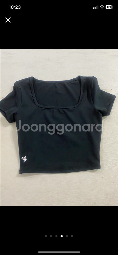 젝시믹스 젤라 인텐션 크롭탑 애쉬블루/블랙--3