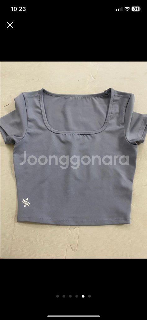 젝시믹스 젤라 인텐션 크롭탑 애쉬블루/블랙--4