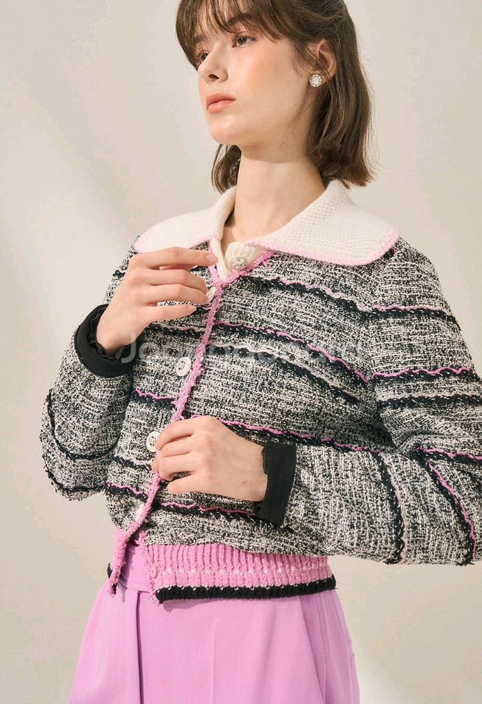 23 마인 트위드 가디건 자켓--0