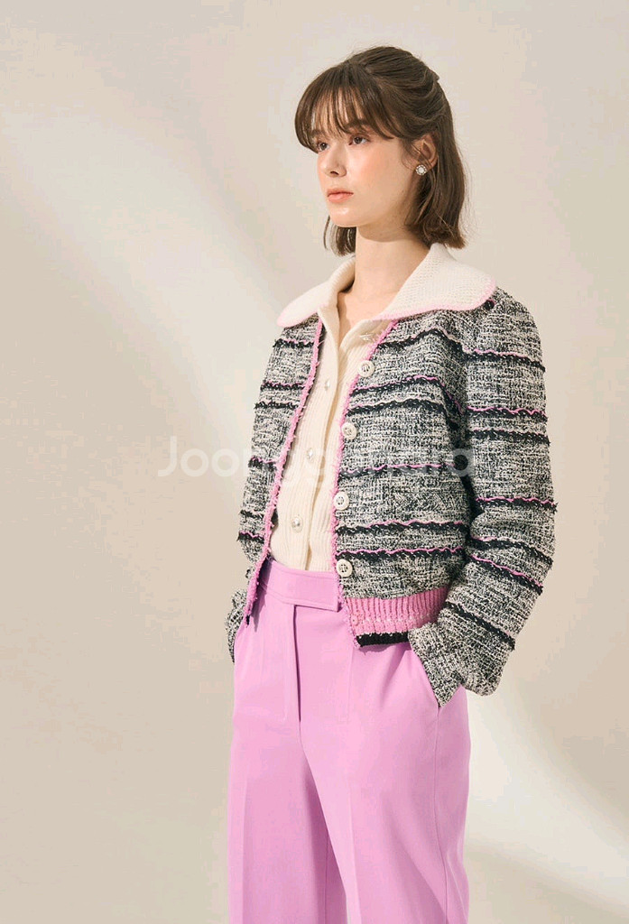 23 마인 트위드 가디건 자켓--1