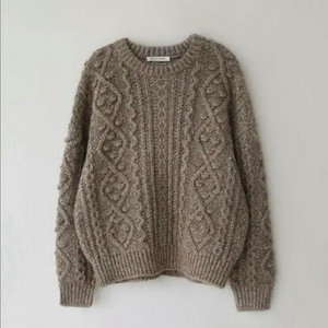 낫띵리튼 Ignes 케이블 니트 - 아몬드