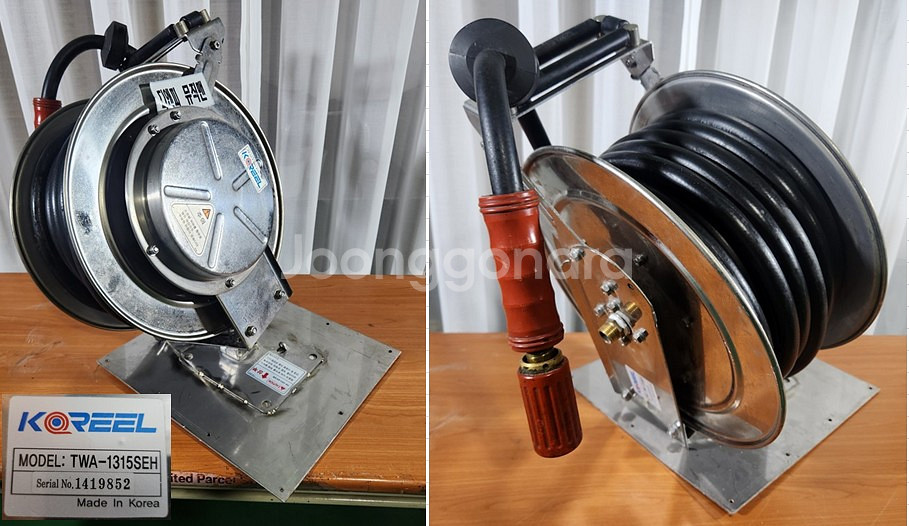 KOREEL 코릴 주방릴 물호스릴과 촬영및 작업조명 2대--0