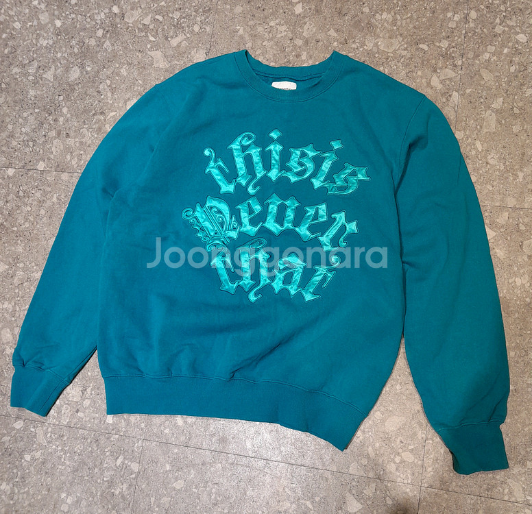 디스이즈네버댓 패치로고 기모 맨투맨 (L)--0