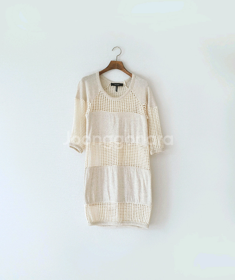 이자벨마랑 코튼 롱 니트 원피스--0