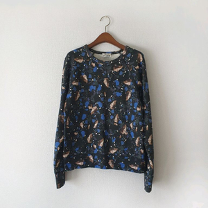 아크네 스튜디오 칼리지 프린트 기모 맨투맨