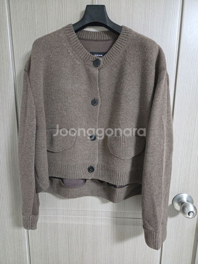 시스템 텍스처 블록 니트자켓 랑방 마인 타임 더캐시미어--5