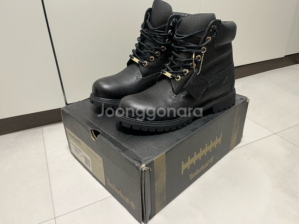 [8.5] 팀버랜드 6인치 프리미엄 레더 블랙 부츠--0
