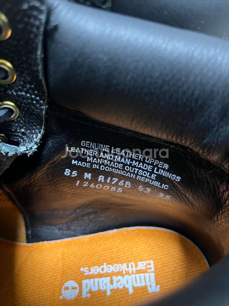 [8.5] 팀버랜드 6인치 프리미엄 레더 블랙 부츠--8