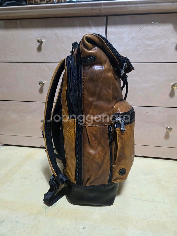 투미 정품 알파브라보 루크 롤탑 레더 백팩--3