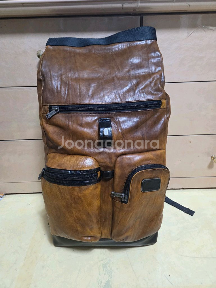 투미 정품 알파브라보 루크 롤탑 레더 백팩--5