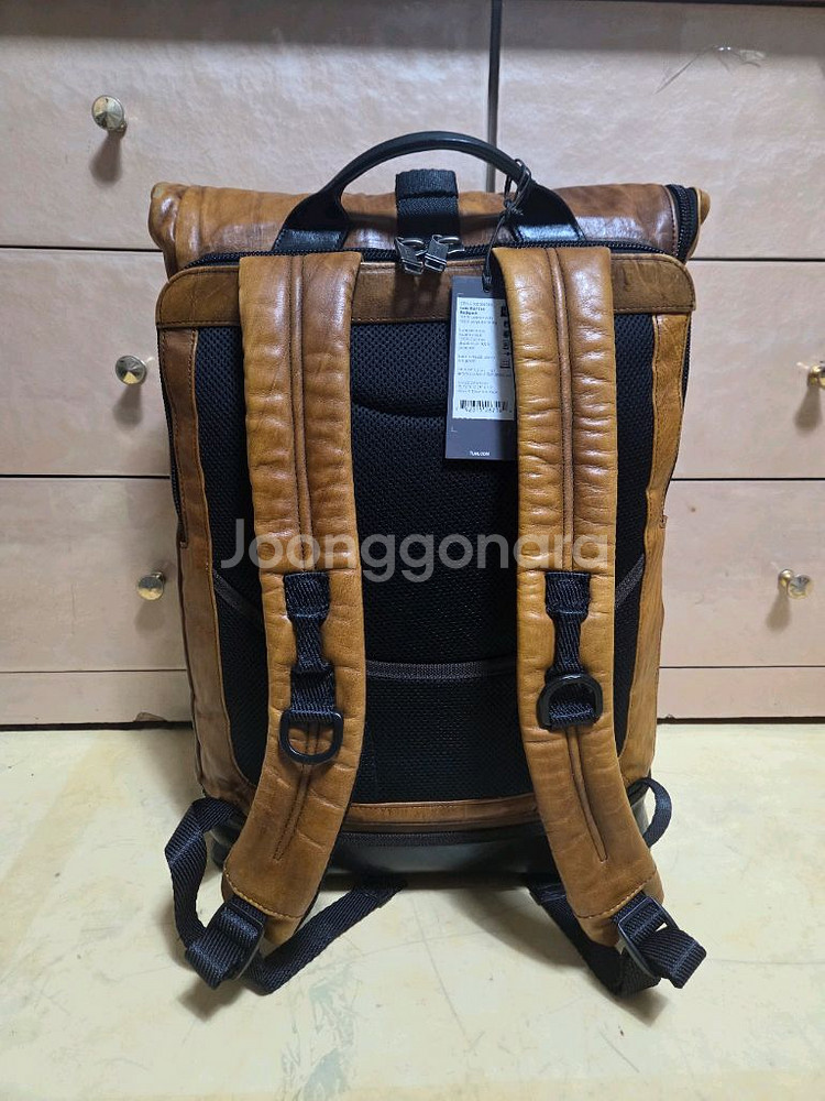 투미 정품 알파브라보 루크 롤탑 레더 백팩--4