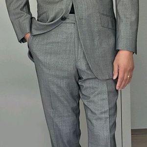 메리노 울 Birds eyes 그레이 맞춤정장 양복 (