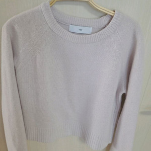 아뜨와 atoi 연보라 라벤더 세미크롭 긴팔니트 울혼방