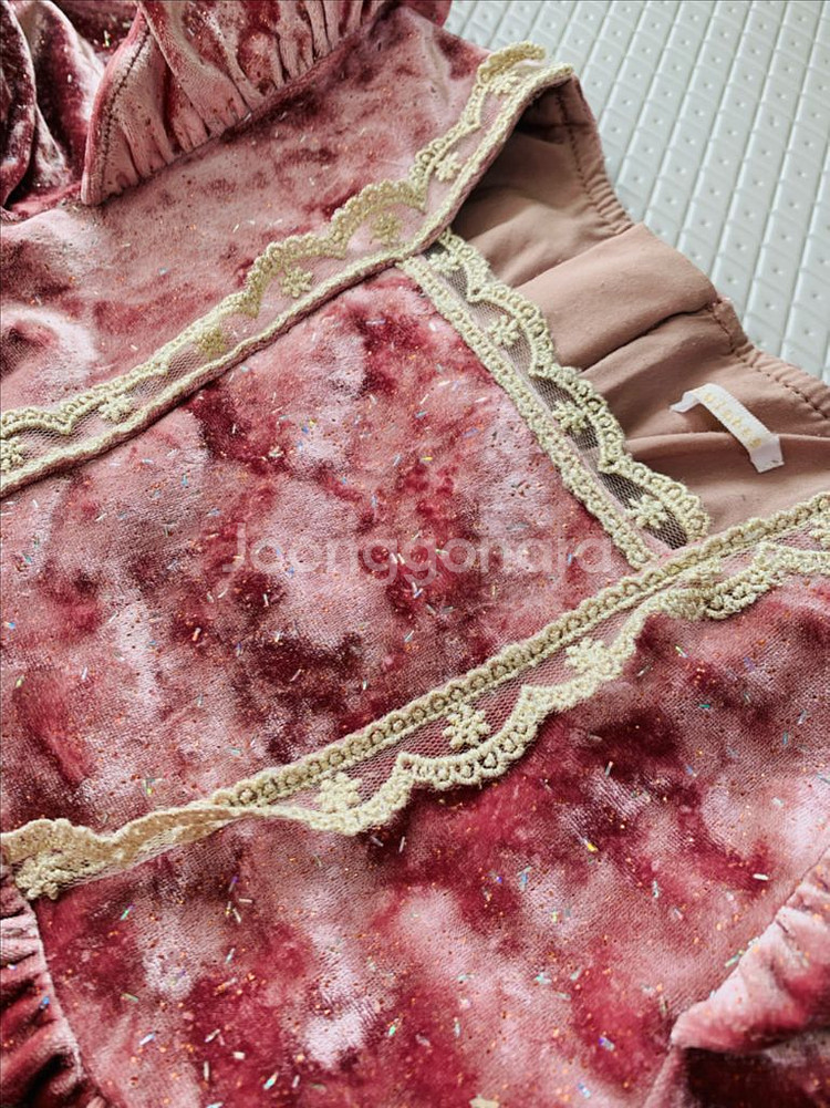 여아 벨벳 쥴리엣 원피스100--3