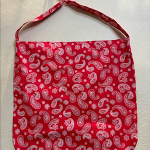 [미사용]여성 페이즐리 에코백 레드