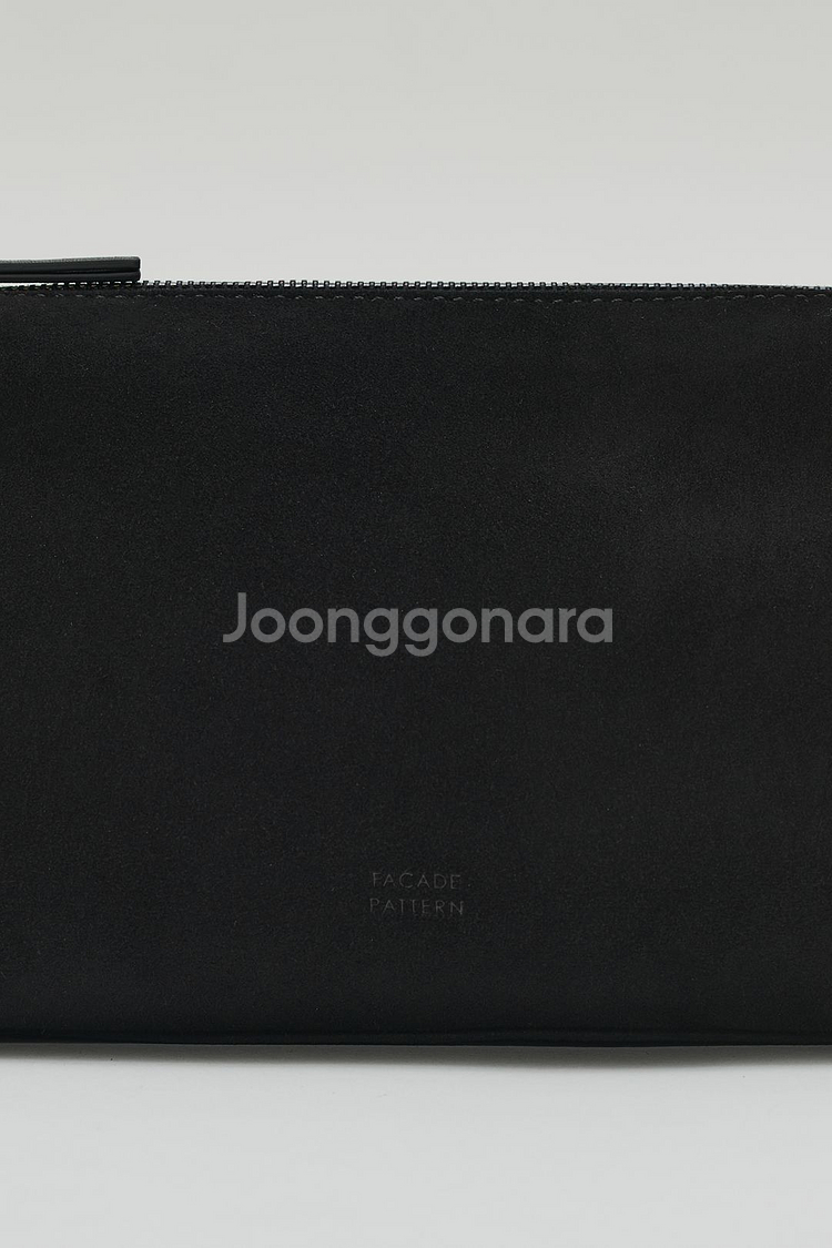 (새상품)파사드패턴 캐빈백 스웨이드 블랙--2