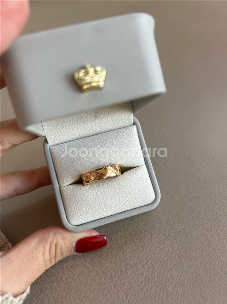 18k 코코크러쉬 베이지골드 반지--4