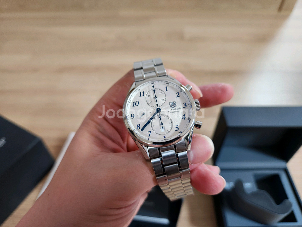 태그호이어 까레라 헤리티지 블루핸즈 크로노--2