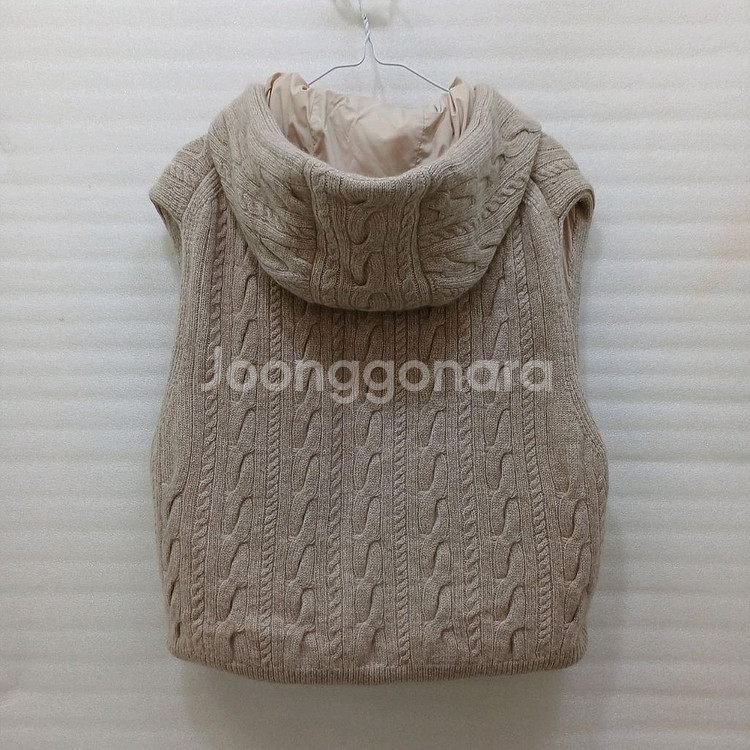 더캐시미어 순 캐시미어 구스 다운 패딩 조끼 여성 사랑--1