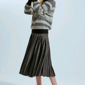 랑방 울블렌드 니팅 블록 트위드 탑 82사이즈(55사이즈) 스웨터