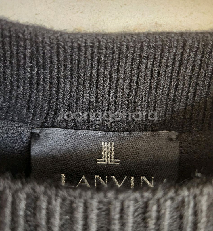 랑방 울블렌드 니팅 블록 트위드 탑 82사이즈(55사이즈) 스웨터--5